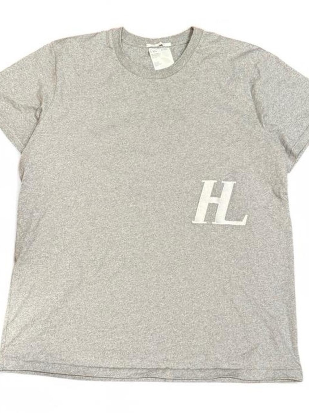 Helmut Lang Logo HL Embroidered Logo Grey Shirt